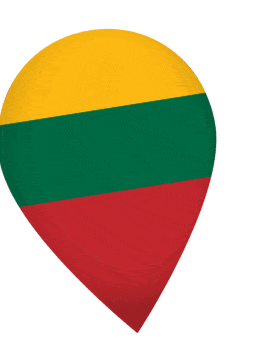 Lithuania Drop Pin Wobble animated flag GIF