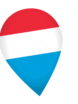 Luxembourg Drop Pin Wobble animated flag GIF
