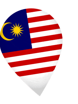 Malaysia Drop Pin Wobble animated flag GIF