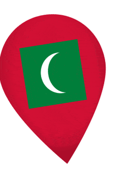 Maldives Drop Pin Wobble animated flag GIF