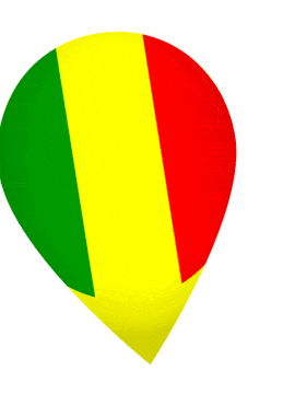 Mali Drop Pin Wobble animated flag GIF