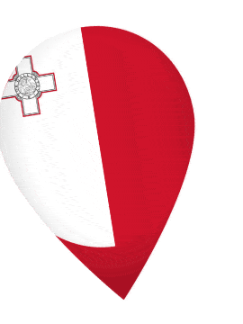 Malta Drop Pin Wobble animated flag GIF