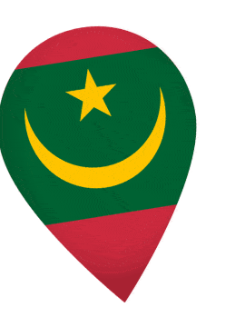 Mauritania Drop Pin Wobble animated flag GIF