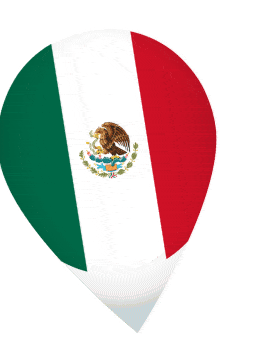 Mexico Drop Pin Wobble animated flag GIF
