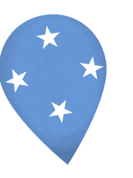 Micronesia Drop Pin Wobble animated flag GIF