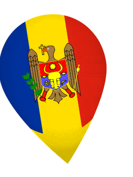 Moldova Drop Pin Wobble animated flag GIF