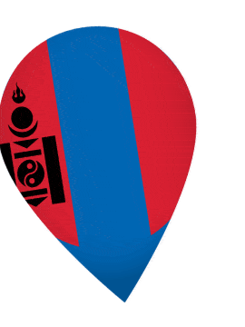 Mongolia Drop Pin Wobble animated flag GIF