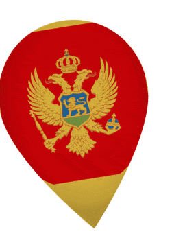 Montenegro Drop Pin Wobble animated flag GIF