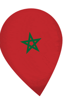 Morocco Drop Pin Wobble animated flag GIF