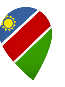 Namibia Drop Pin Wobble animated flag GIF