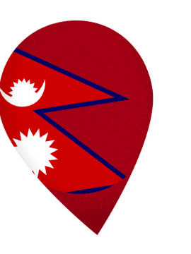 Nepal Drop Pin Wobble animated flag GIF