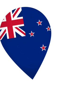 New Zealand Drop Pin Wobble animated flag GIF