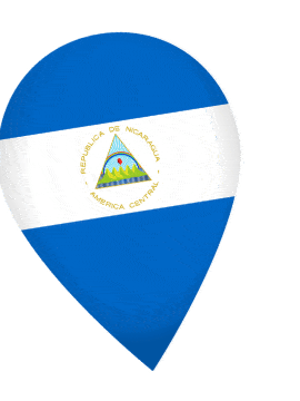 Nicaragua Drop Pin Wobble animated flag GIF