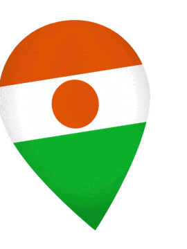Niger Drop Pin Wobble animated flag GIF