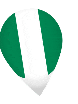 Nigeria Drop Pin Wobble animated flag GIF