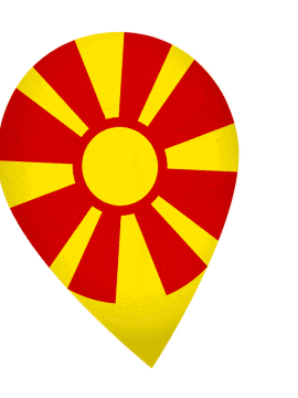 North Macedonia Drop Pin Wobble animated flag GIF