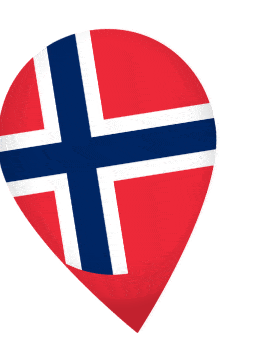 Norway Drop Pin Wobble animated flag GIF