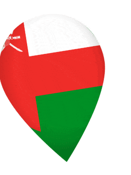 Oman Drop Pin Wobble animated flag GIF
