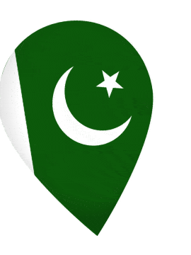 Pakistan Drop Pin Wobble animated flag GIF