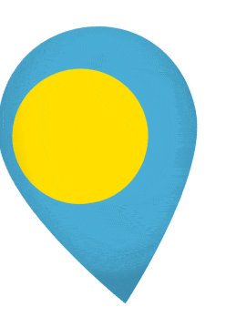 Palau Drop Pin Wobble animated flag GIF