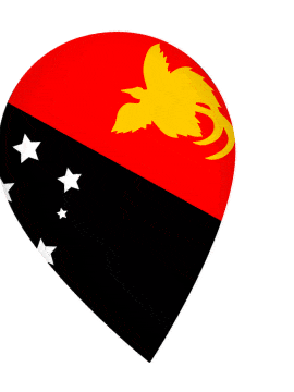 Papua New Guinea Drop Pin Wobble animated flag GIF