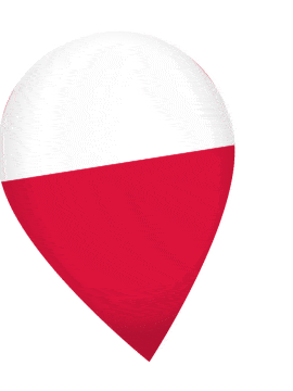 Poland Drop Pin Wobble animated flag GIF