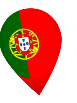 Portugal Drop Pin Wobble animated flag GIF