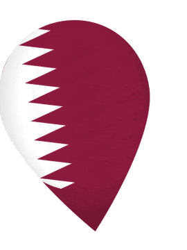 Qatar Drop Pin Wobble animated flag GIF