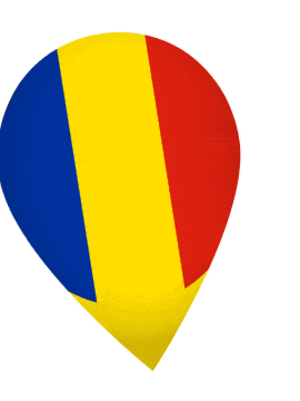 Romania Drop Pin Wobble animated flag GIF