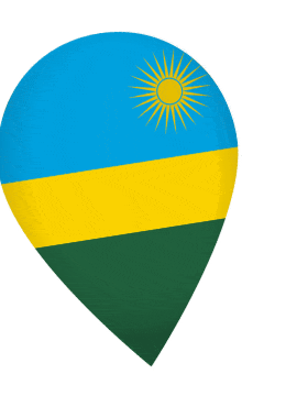 Rwanda Drop Pin Wobble animated flag GIF