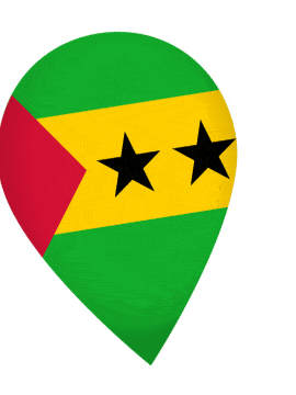 São Tomé and Príncipe Drop Pin Wobble animated flag GIF