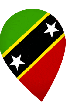 Saint Kitts And Nevis Drop Pin Wobble animated flag GIF