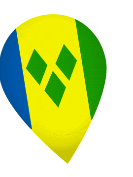 Saint Vincent And The Grenadines Drop Pin Wobble animated flag GIF