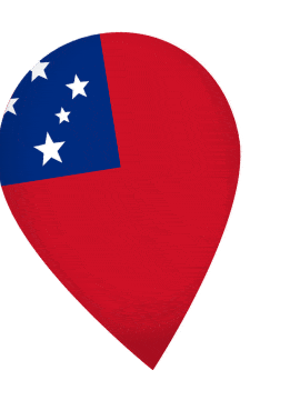 Samoa Drop Pin Wobble animated flag GIF