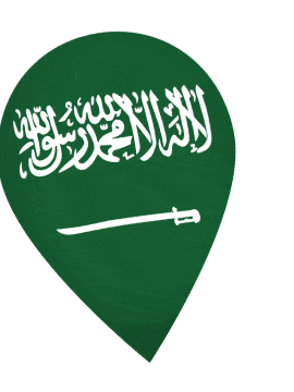 Saudi Arabia Drop Pin Wobble animated flag GIF