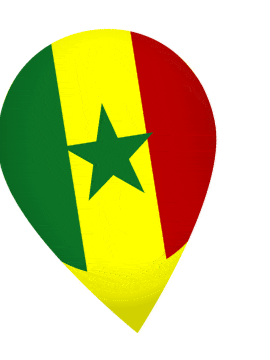 Senegal Drop Pin Wobble animated flag GIF