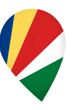 Seychelles Drop Pin Wobble animated flag GIF