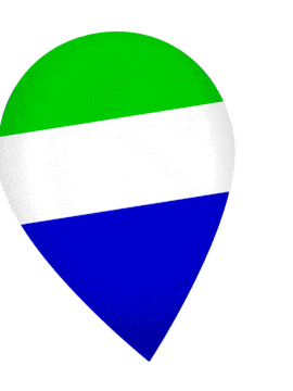 Sierra Leone Drop Pin Wobble animated flag GIF
