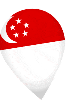 Singapore Drop Pin Wobble animated flag GIF
