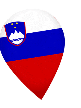 Slovenia Drop Pin Wobble animated flag GIF
