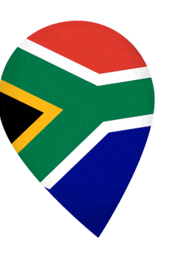 South Africa Drop Pin Wobble animated flag GIF