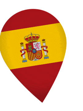 Spain Drop Pin Wobble animated flag GIF