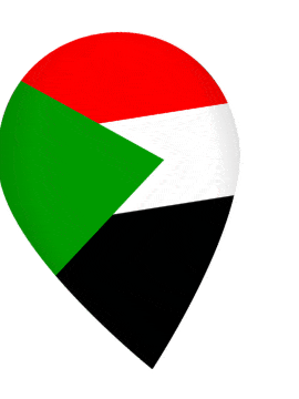 Sudan Drop Pin Wobble animated flag GIF
