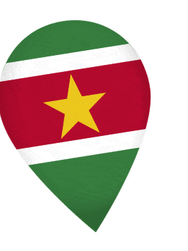 Suriname Drop Pin Wobble animated flag GIF