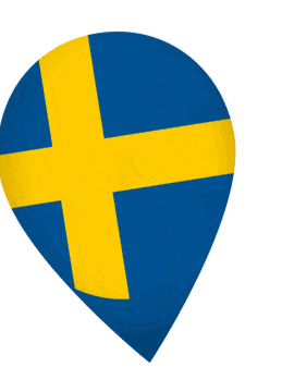 Sweden Drop Pin Wobble animated flag GIF