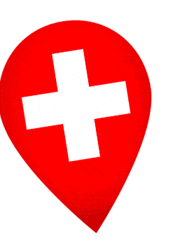 Switzerland Drop Pin Wobble animated flag GIF