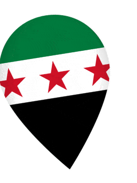 Syria Drop Pin Wobble animated flag GIF