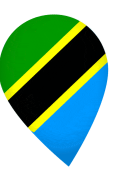 Tanzania Drop Pin Wobble animated flag GIF