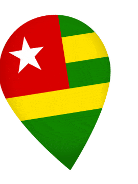 Togo Drop Pin Wobble animated flag GIF