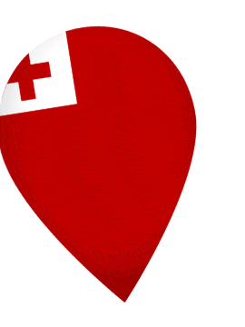 Tonga Drop Pin Wobble animated flag GIF